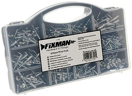 Produktbild: Fixman 514633 Blindnieten-Sortiment 650-tlg, Grey