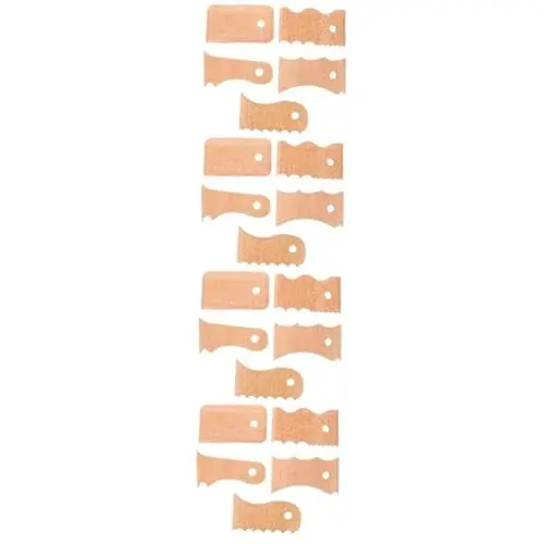 Produktbild: FIXOSHEE 20 Stk Töpferwerkzeug-set Diy-handschneider Tonschaber Töpferwerkzeuge Bettrahmenrippe Bastelwerkzeuge Aus Schnitzwerkzeuge Töpferwerkzeug Aus Ton Töpfer-schnitzset Beige Holz