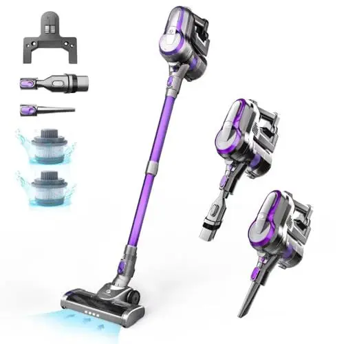 Produktbild: FixtFixer Akku Staubsauger, 30000PA Walking Stick Staubsauger mit Teleskopstange Staubsauger|bis zu 55 Minuten Laufzeit|0,9 Liter Vacuum Cleaner Akkusauger|leichte Anti-Tangle-Staubsauger