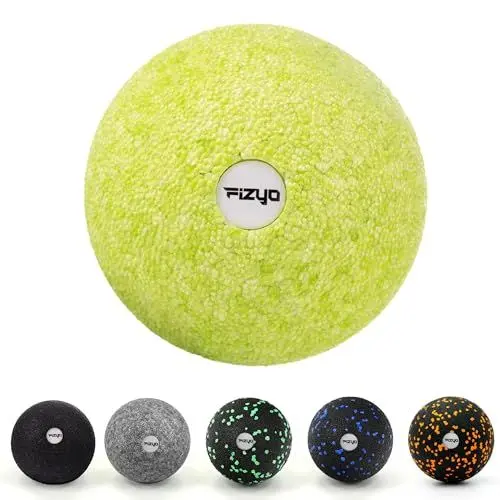Produktbild: Fizyo Massageball 8 cm – Faszienball für Triggerpunktmassage & Muskelentspannung, Ideal für Rücken, Nacken, Füße, Kompakt & Effektiv, Perfekt für Physiotherapie, Regeneration (Limone, 8 cm)