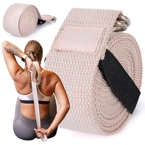 Produktbild: Fizyo YogaGurt aus Baumwolle, Praktisches Yogagurt Yoga-Zubehör für Dehnen und Fitness, Yoga Band mit Schiebeschnalle aus Metall gut Anfänger & Fortgeschritten