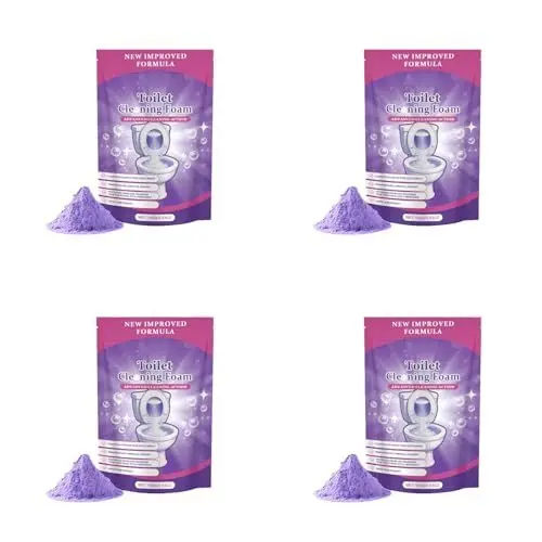 Produktbild: Fizzclean Toilettenreiniger, Fizz Clean Wc Reiniger, Toilet Cleaning Foam, Wc Reiniger Schaum, Toilet Cleaner, Toilettenschaum, Toiletten Reinigung, Toilettenreiniger Schaum, Zitronenduft, 4 Stück