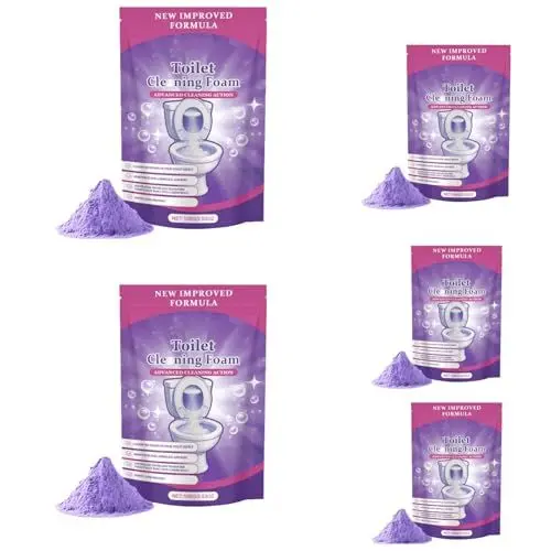Produktbild: Fizzclean Toilettenreiniger, Fizz Clean Wc Reiniger, Toilet Cleaning Foam, Wc Reiniger Schaum, Toilet Cleaner, Toilettenschaum, Toiletten Reinigung, Toilettenreiniger Schaum, Zitronenduft, 5 Stück
