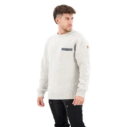 Produktbild: Fjällräven Herren Lada Round Neck Sweatshirt, Chalk White, L