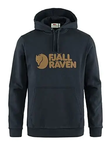 Produktbild: Fjallraven 84144-555 Fjällräven Logo Hoodie M Sweatshirt Herren Dark Navy Größe XL, Dunkelblau