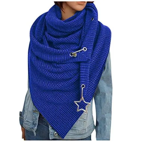 Produktbild: FJKVAVF Damen Black of Friday Sale Angebote Schal Damen Winter Lang Schlauchschal Herren Blau Dreieckschal Damen Schwarz Weihnachtstuch Damen Seidentuch Damen 50X50 Damenmode Sale Marken Elegant
