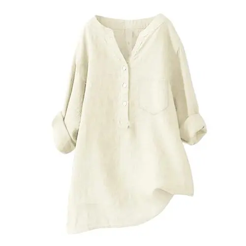 Produktbild: FJKVAVF Sale Angebote Sale Angebote Pullover Damen Baumwolle Lockeres Langarmshirt Damen Oberteile Damen Langarm Mit Bund Funktionsshirt Damen Rippenshirt Damen Langarm Meine Bestellung Sale