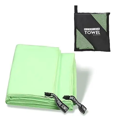 Produktbild: FKSOWBBK Mikrofaser Handtuch Kompakte Schnelltrocknend Weich und Farbecht Ideal als Sporthandtuch Strandtuch Reisehandtuch Camping Handtuch Perfekte für Sport Fitness Sauna ﻿