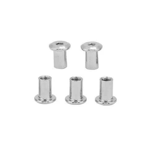 Produktbild: Denash Flache Sechskantmuttern, Sechskantmutter, Hervorragende Wirkung, Hohe Festigkeit, Einfache Bedienung, Korrosionsbeständig, für Sofas für Möbel (M6*15 (50 Stück))