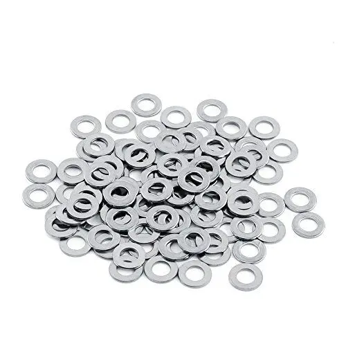 Produktbild: Flache Unterlegscheiben, 100 Stück, 304 Edelstahl, flache Unterlegscheiben, Schrauben Reparatur Set, Werkzeug, 6 Größen, für Heimdekoration, Fabriken, Reparatur, Bau (M8*16 * 1,6)
