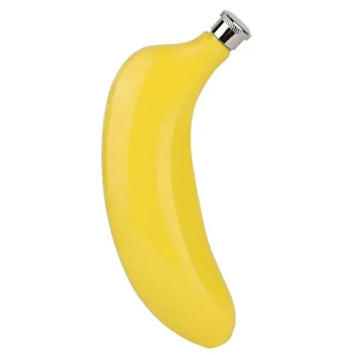 Produktbild: Flachmann, 5-Unzen Flasche, Alkohol Taschenflasche, Alkoholflasche (Bananenform) aus Edelstahl für Wanderpartys und Grillabende