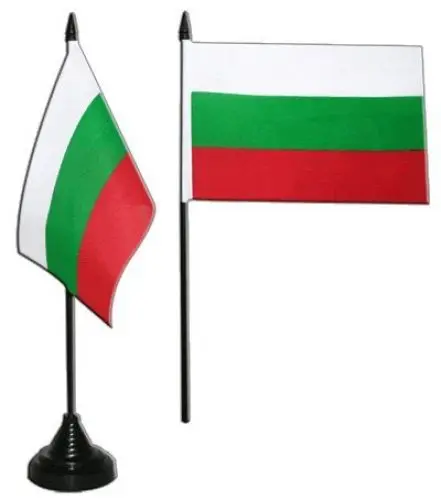 Produktbild: Flaggenfritze Tischflagge/Tischfahne Bulgarien + gratis Aufkleber