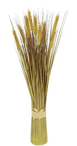 Produktbild: Flair Flower Künstlicher Weizenbündel Deko Gras Bund Kunst-Gras Stehgras Kunstgras Ziergras Dekogras Grasbüschel Grasbündel Kunstpflanze Herbstdeko Blumen Grasbouquet Kunstblume,089784N, 58 cm, Natur