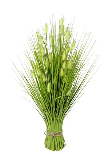 Produktbild: Flair Flower Künstliches Fuchsschwanzgras Gras Kunstpflanze Kunstgras Ziergras Grünpflanzen Dekogras Grasbüschel Solitärgras Deko Grasarrangement, 60x22x22 cm, 089581GN