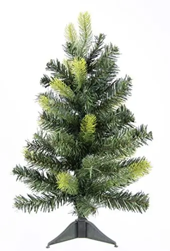 Produktbild: Flair Flower Mini-Tannenbaum Ständer Kunststoff Christbaum Weihnachtsbaum Kunsttanne Weihnachtsdeko Baumständer Tannenbaumständer Christbaumständer Weichnadel Dekobaum,270792GN,Grün,ca.60cm