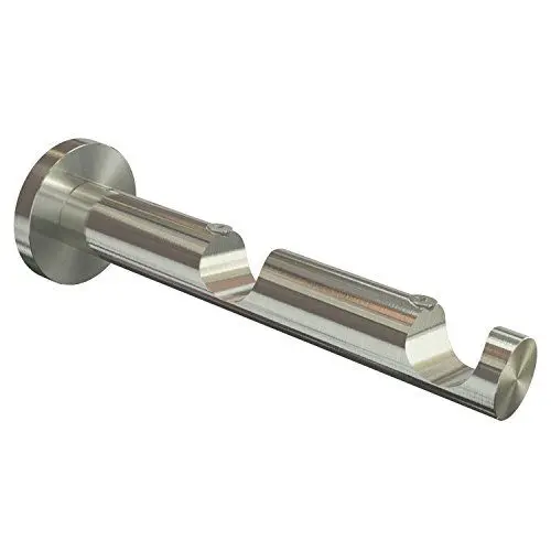 Produktbild: Flairdeco Träger offen für 20 mm Ø Gardinenstange, 2-läufig, Metall, Edelstahl-Optik