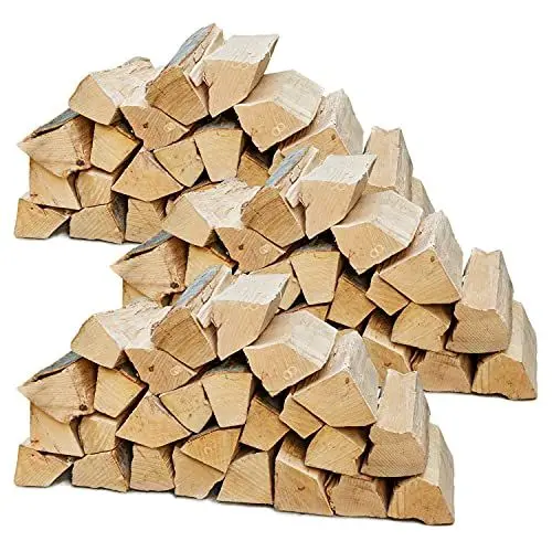 Produktbild: Flameup Brennholz Buche, Kaminholz mit Rinde, 90 kg Buchenholz, Feuerholz für Ofen, Kamin, Kaminofen, Feuerschale, Grill, Holzscheite 25 cm, getrocknet