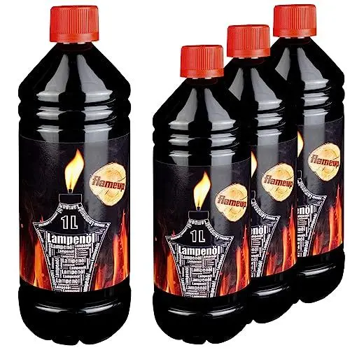 Produktbild: Flameup Lampenoel 4 Liter Lampenöl Oel Garten Fackeln Laterne Fackel Öl Innen Camping Flasche Oil Outdoor Öllampe Petroleum Lampe flüssig Gartenfackeln