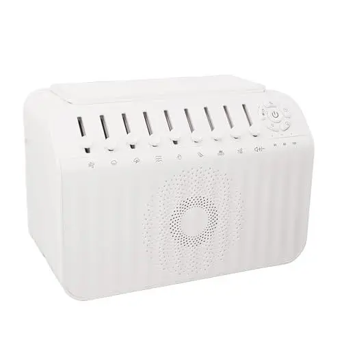 Produktbild: aqxreight Flammenaromadiffusor, White Noise, Luftbefeuchter, mit Gesteuerter Musikwiedergabe, für das Büro Im Schlafzimmer, Diffusor für ätherische Öle, Lindert Allmählich Beschwerden,