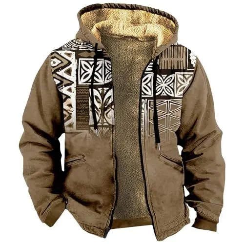 Produktbild: Flanell Jacke Herren Motorradjacke Herren Tragejacke Winter Sportjacke Herren Trapstar Jacke Long Coat Men Jagdjacke Herren Übergangsjacke Herren Winter Jacke Herren Taktische Beige 5Xl