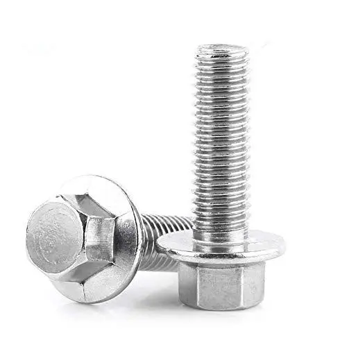 Produktbild: Flansch Sechskantschraube, 10pcs M8 Schraube mit Flansch, 304 Edelstahl Sechskant Kopf Schrauben, Scheibe Befestigungen Flanschschrauben(M8X25)