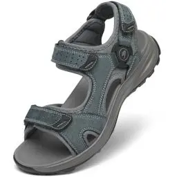 Produktbild: FLARUT Herren Sandalen Sommer Wanderschuhe Trekkingsandalen Outdoor Sport Leder Strand Wandersandale Offene Zehe Wandern Sandalen Lässige Sportsandalen(Grau,40)