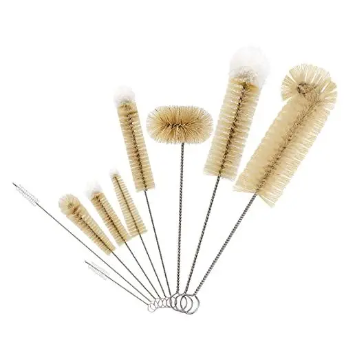 Produktbild: Reinigungsbürsten-Set für Flaschen,Masthome 9-Teiliges Flaschenbürste Lang,Flaschenbürsten mit Flauschiger Pomponkopf,Multifunktionale Flaschenbürste für Strohhalm,Milchflaschen, Weinglas,Glasflaschen