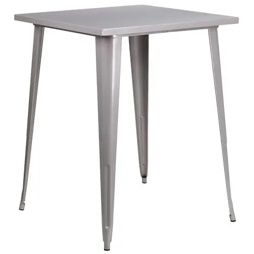 Produktbild: Flash Furniture 31.5SQ Bartisch für den Außenbereich, Metall, quadratisch, 80 cm