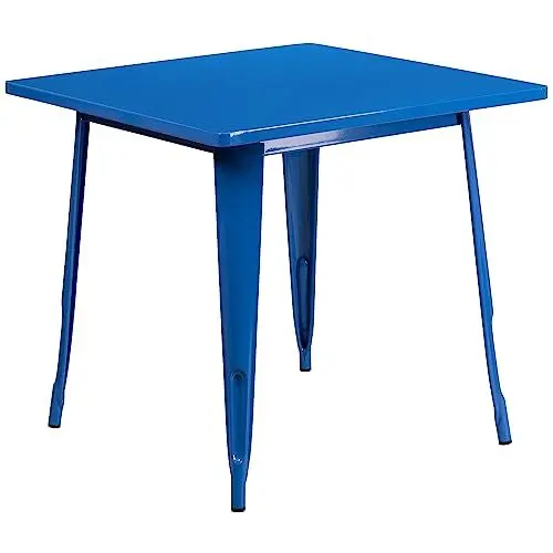 Produktbild: Flash Furniture Felix Gartentisch für drinnen und draußen, quadratisch, 80 cm, Blau