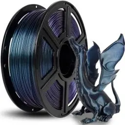 Produktbild: FLASHFORGE 3D Drucker Filament Chameleon PLA Farbwechsel-Filament 1.75mm, wechselt die Farbe mit Licht und Winkeln, 1KG Spule (2.2lbs), Maßgenauigkeit +/- 0.02mm (Burnt Titanium)