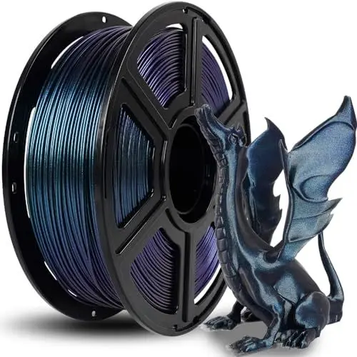 Produktbild: FLASHFORGE 3D Drucker Filament Chameleon PLA Farbwechsel-Filament 1.75mm, wechselt die Farbe mit Licht und Winkeln, 1KG Spule (2.2lbs), Maßgenauigkeit +/- 0.02mm (Burnt Titanium)