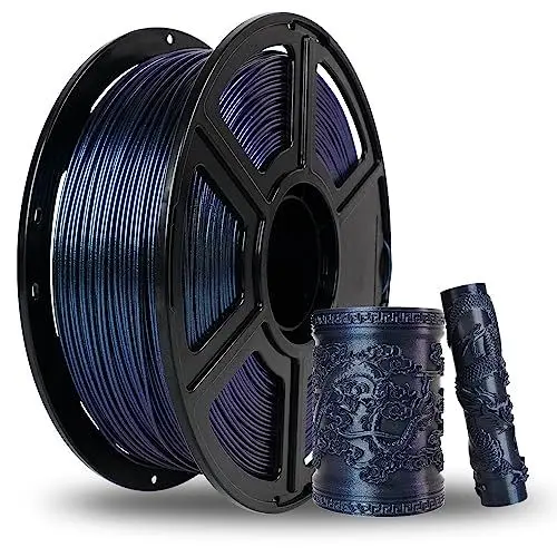 Produktbild: FLASHFORGE PETG Filament 1.75mm, Chamäleon Farbverschiebung 3D Drucker Filament, ändert Farbe mit Licht und Winkel, 1KG Spule (2.2lbs), Maßgenauigkeit±0.02 mm, Premium PETG Filament (Burnt Titanium)