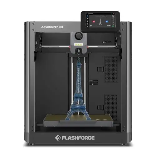 Produktbild: Flashforge Adventurer 5M 3D-Drucker, 3D-Drucker, hohe Geschwindigkeit, 600 mm/s, mit automatischer Upgrade, Schnellwechseldüse und PEI-Platte, 220 x 220 x 220 mm