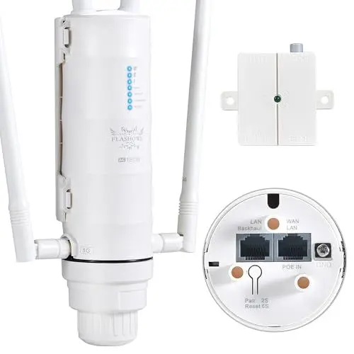 Produktbild: FLASHOWL WLAN Aussenantenne, Wasserdicht 1200mbps Outdoor WiFi Access Point, WiFi-Repeater für den Außenbereich, Dualband Freien WLAN Verstärker, Garten Wi-Fi-Signalverstärker Wetterfester Antenne