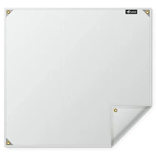 Produktbild: FLASLD Löschdecke Fiberglas Schutzdecke, Feuerfeste Unterlage Brandschutzdecke | Feuerschutzdecke | Feuerlöschdecke | Feuerschutzdecke | Schweißerdecke - 1m x 1m