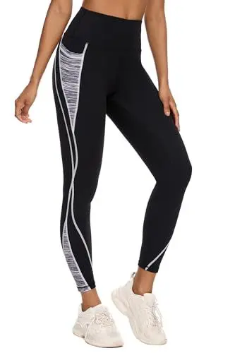 Produktbild: Flatik Sport Leggings Damen Mit Taschen, Blickdicht Jogginghose, Fitnesshose Laufende Leggings M