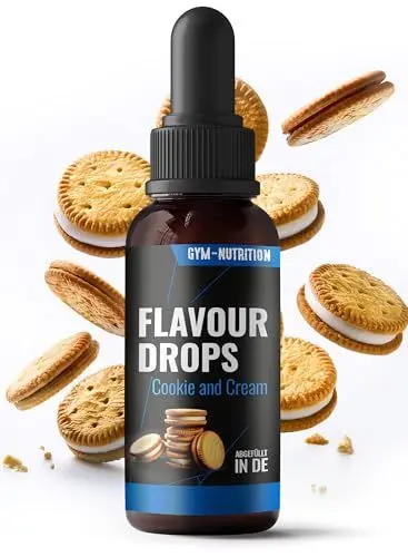Produktbild: Flavour Drops Flave Drops OHNE KALORIEN mit Dosierpipette 50ml super Geschmack Für Quark, Jogurt und Mehr Made in Germany (Cookie and Cream)