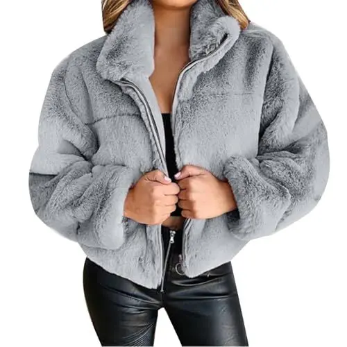 Produktbild: Fleece Mantel Damen Lang Jacke Elegant Damen Damen Jacke Parka Damen Winter Mantel Damen Fleecejacke Elegant Damen Winterjacke Lang Langer Wintermantel Damen Damen Jacken Winter Sale Günstig