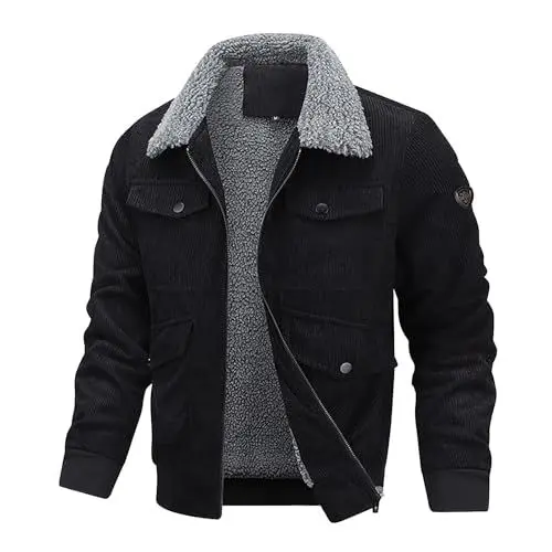 Produktbild: Fleecejacke Herren Dufflecoat Herren 3 in 1 Jacke für Jungen Outdoor Fleecejacke warm gefüttert Skijacke Jungen 176 Taktische Jacke und Hose für h Winterjacke Jungs Sportjacke Herren