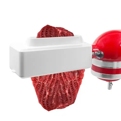 Produktbild: Fleischklopfer Aufsatz für KitchenAid Fleischklopfer Maschine für alle KitchenAid Haushalts Standmixer Meat Tenderizer Zubehör,keine Marmeladen und Brechen mehr (Weiß)