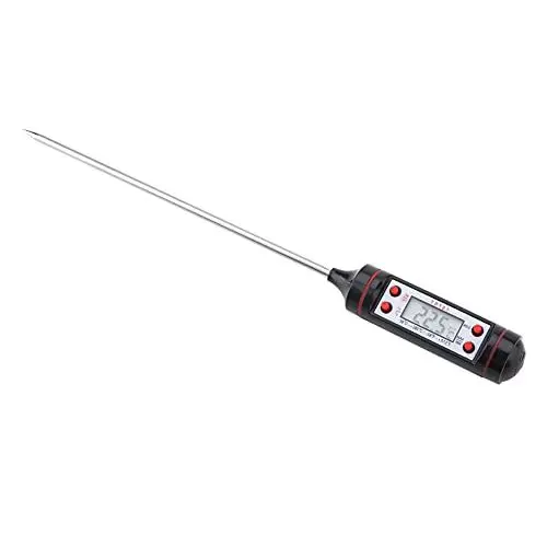 Produktbild: Fleischthermometer, Digitales LCD-Küchenthermometer für Gekochte Mahlzeiten, Küchenthermometer, Schnelle Temperaturmessung, Fleischsonde, Kochtemperatur-Werkzeug, Sofort Ablesbar