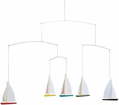 Produktbild: Flensted Mobiles Dinghy Regatta 5 Mobile, Stahl, Mehrfarbig, 35x65 cm