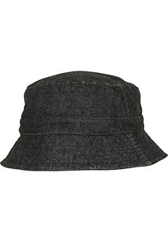 Produktbild: Flexfit Denim Bucket Hat Anglerhut, black/grey, one size