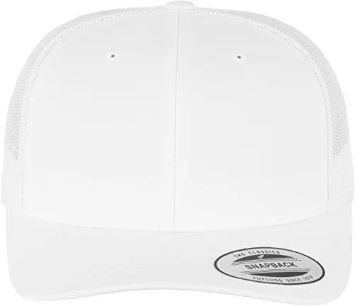 Produktbild: Flexfit Unisex Retro Trucker Cap, klassische Trucker Cap mit Mesh-Rückseite, one size, white