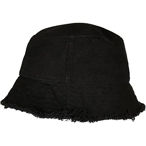 Produktbild: Flexfit Unisex Open Edge Bucket Hat Hut, Black, one Size