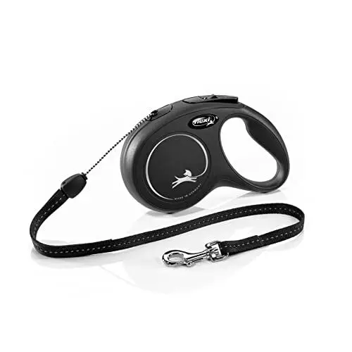 Produktbild: flexi® Classic S Seil 8 m schwarz, Roll-Leine für Hunde bis 12 kg
