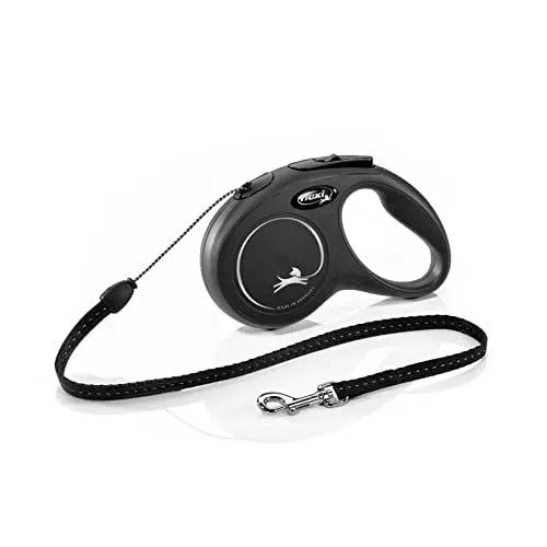 Produktbild: flexi® Classic S Seil 5 m schwarz, Roll-Leine für Hunde bis 12 kg