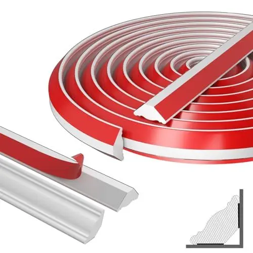 Produktbild: Flexibel Deckenleisten Selbstklebend Dreieck Zierleiste - für Wand, Fliesen und Schrankkanten - Einfach Anzubringen, Starker Kleber by Nayotaa