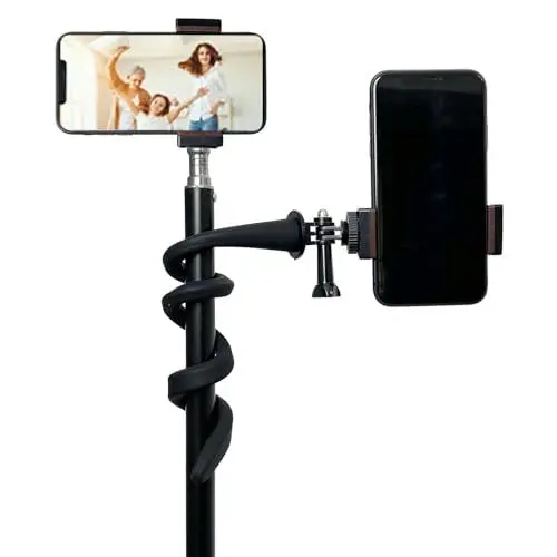 Produktbild: Flexibel Twist Halterung Handyhalterung，Mini Stativ Handy Hlater，für GoPro und Action Kamera Zubehör, Videoleuchte Handy, Handystativhalter iPhone Tripod, Reise Zubehör