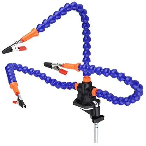Produktbild: Flexible Lötstation, 30 cm/11,8 Zoll, 3-armige Löthilfe, DIY-Lötwerkzeug für RC FPV Racing Drone (mit Ventilator)